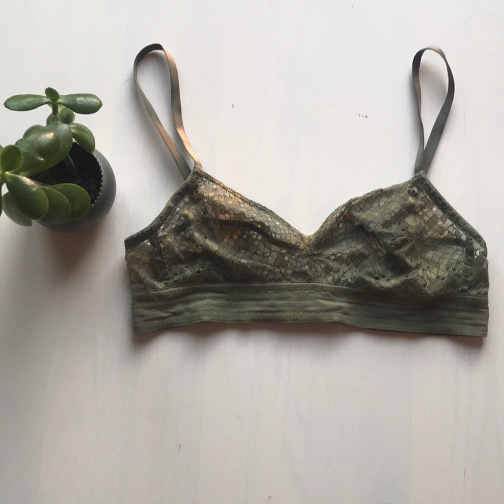 Gap Body small sheer olive bra